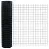 vidaXL Cl&ocirc;ture avec poteau Gris 1,2 x 10 m Acier et PVC