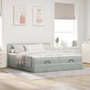 VidaXL Cadre de lit ottoman et matelas gris clair 180x200cm velours
