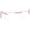 vidaXL Table basse Marron fonc&eacute; et noir 120x60x40 cm MDF et fer