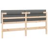 vidaXL T&ecirc;te de lit capitonn&eacute;e Gris Naturel et Clair 200 cm Pin massif