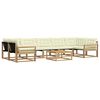 vidaXL Ensemble de canap&eacute;s d'ext&eacute;rieur 8 pcs Blanc et cr&egrave;me