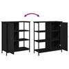 vidaXL Buffet Ch&ecirc;ne noir 70 x 30 x 80 cm