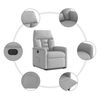vidaXL Fauteuil inclinable &eacute;lectrique gris nuage tissu