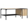 vidaXL Table basse support ch&ecirc;ne sonoma 100x51x40cm bois d'ing&eacute;nierie