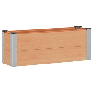 vidaXL Jardini&egrave;re sur&eacute;lev&eacute;e Marron 100 x 30 x 36 cm WPC et Aluminium