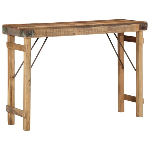 vidaXL Table d'appoint Marron 110 x 35 x 76 cm Bois Recycl&eacute; Solide