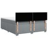 vidaXL Sommier &agrave; lattes de lit avec matelas Gris clair 200x200cm Tissu
