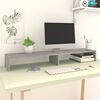 vidaXL Support de moniteur Sonoma gris 110x23,5x9 cm Bois d'ing&eacute;nierie