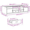 vidaXL Lit de jour avec tiroirs sans matelas gris b&eacute;ton 100x200 cm