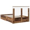vidaXL Cadre de lit Bois ancien 135 x 190 cm Bois d'ing&eacute;nierie