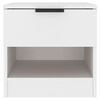 vidaXL Tables de chevet 2 pcs Blanc Bois d'ing&eacute;nierie