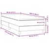 vidaXL Sommier &agrave; lattes de lit avec matelas noir 80x220 cm velours