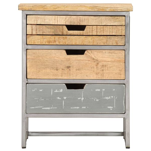 vidaXL Table de chevet 40 x 30 x 50 cm Bois de manguier massif