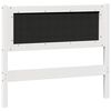 vidaXL T&ecirc;te de lit Autre Blanc et gris clair 100 cm Bois massif en pin