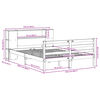 vidaXL Lit biblioth&egrave;que sans matelas blanc 120x200 cm bois pin massif