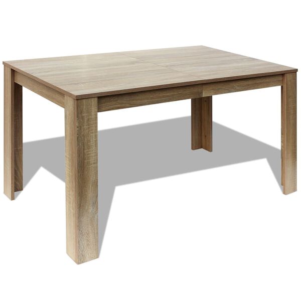 vidaXL Table à manger 140x80x75 cm chêne