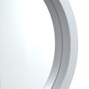 vidaXL Miroir mural avec sangle Argent&eacute; &Oslash; 55 cm