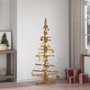 vidaXL Arbre de No&euml;l en bois Marron 150 cm Bois massif en pin