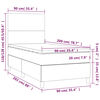 vidaXL Sommier &agrave; lattes de lit avec matelas LED Noir 90x200 cm Velours