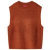 vidaXL Gilet pull-over tricot&eacute; pour enfants cognac 140