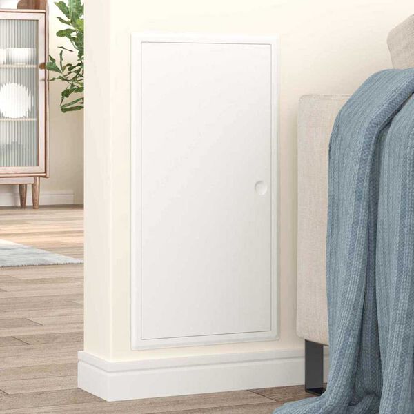 vidaXL Panneau d'Acc&egrave;s Blanc 63 x 33 x 3 cm Acier
