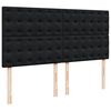 VidaXL Cadre de lit ottoman avec matelas noir 160x200 cm velours