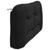 vidaXL Coussin de t&ecirc;te de lit Hvar noir 193 cm similicuir