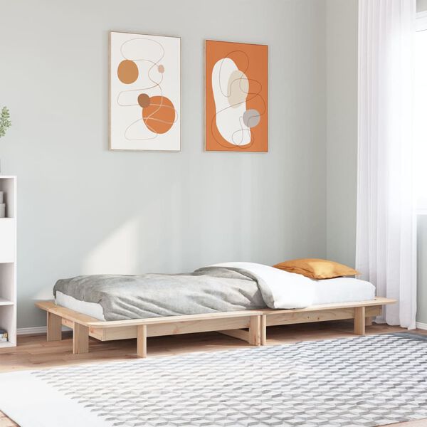 vidaXL Cadre de lit sans matelas 90x190 cm bois de pin massif