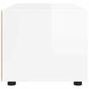 vidaXL Meuble TV Blanc brillant 100 x 48 x 43 cm Bois d'ing&eacute;nierie
