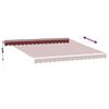 vidaXL Auvent r&eacute;tractable automatique bordeaux 400x350 cm