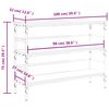 vidaXL Table console ch&ecirc;ne fum&eacute; 100x32x75 cm bois d'ing&eacute;nierie