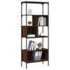 vidaXL Biblioth&egrave;que 5 niveaux ch&ecirc;ne marron 76x33x188,5 cm