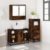 vidaXL Ensemble de meubles de salle de bain 3 pcs Ch&ecirc;ne fum&eacute;