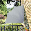vidaXL Auvent lat&eacute;ral pliable de balcon Gris 140x140 cm