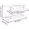 vidaXL Bureau de travail r&eacute;glable 90x40x(13-50) cm Acier et bois