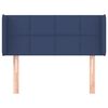 vidaXL T&ecirc;te de lit avec oreilles Bleu 93x16x78/88 cm Tissu