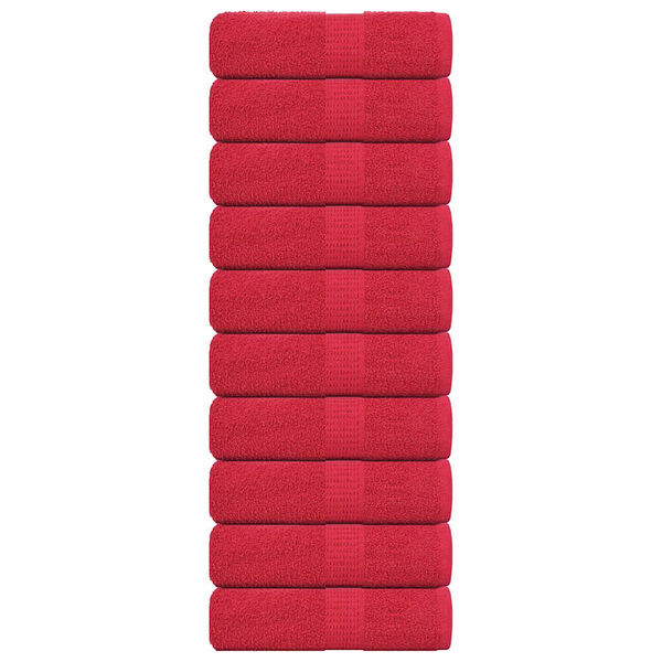 vidaXL Serviettes d'invit&eacute; FROGN 10 pcs rouge 30x50 cm 360 g/m&sup2;