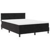 vidaXL Lit &agrave; ressort LED avec matelas Noir 140 x 190 cm Velours