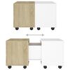 vidaXL Table basse blanc et ch&ecirc;ne sonoma 60x60x38 cm bois d'ing&eacute;nierie
