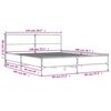 vidaXL Cadre de lit sans matelas ch&ecirc;ne fum&eacute; 140x200 cm