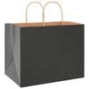 vidaXL Sacs en papier 250 pcs avec poign&eacute;es noir 32x22x24 cm