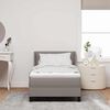 vidaXL Lit &agrave; ressorts avec matelas Taupe 200 x 80 cm Polyester