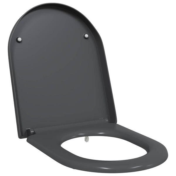 vidaXL Si&egrave;ge de toilette Anthracite 46,2 x 36 x 4,3 cm Duroplast
