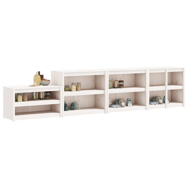 vidaXL Armoires de cuisine d'ext&eacute;rieur 4 pcs blanc bois de pin massif