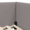 vidaXL Cadre de lit d'angle avec matelas Autre 2 pcs Taupe tissu