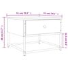 vidaXL Table basse ch&ecirc;ne fum&eacute; 51x51x40 cm bois d'ing&eacute;nierie