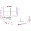 vidaXL Cadre de lit sans matelas cr&egrave;me 140x200 cm tissu