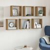 vidaXL &Eacute;tag&egrave;res cube murales 6 pcs ch&ecirc;ne artisanal bois d'ing&eacute;nierie