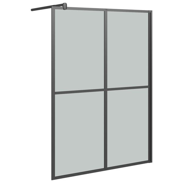 vidaXL &Eacute;cran de douche 140x195 cm Verre tremp&eacute; fonc&eacute;