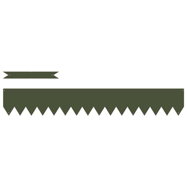 vidaXL Bordure de Pelouse 30 pcs Vert olive 100 x 0.05 x 20 cm